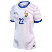 Camiseta Francia Theo Hernandez #22 Segunda Equipación Replica Eurocopa 2024 para mujer mangas cortas